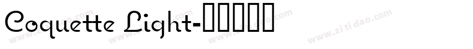 Coquette Light字体转换
